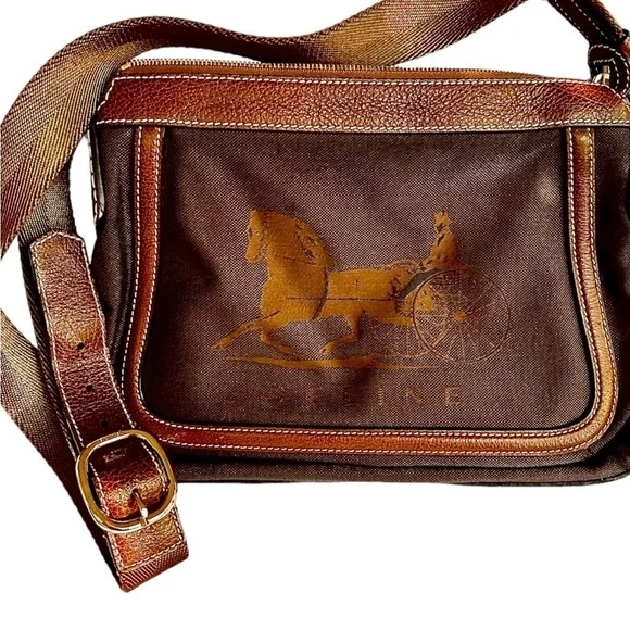 Grey Canvas and Leather Celine - Picture 1 of 8